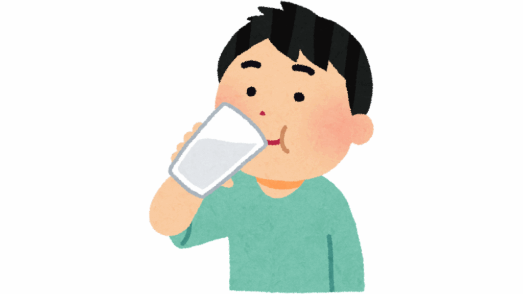 水を飲む人のイラスト