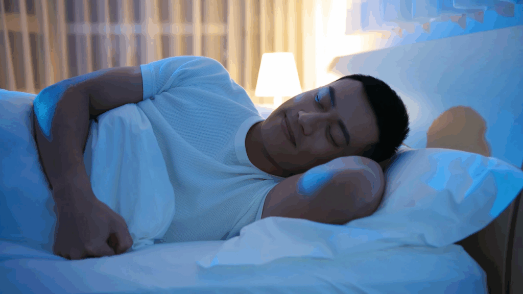 快眠する男性