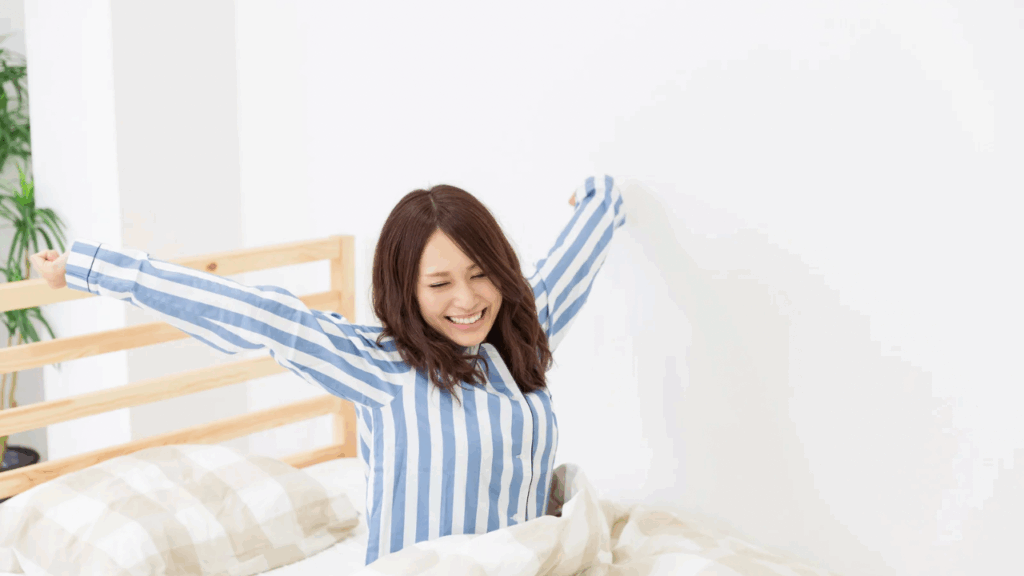 早起きする女性