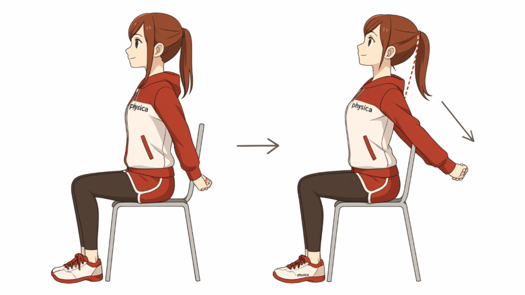胸開きストレッチ