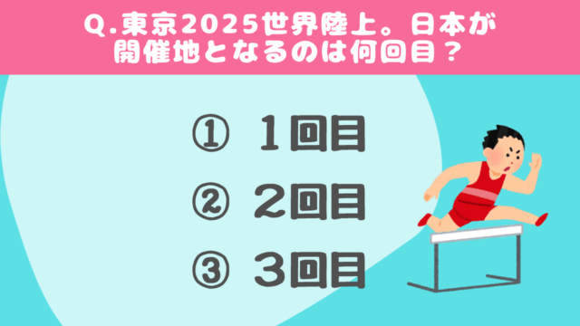 【クイズ】世界陸上に関する問題