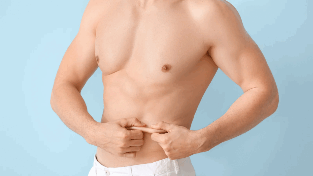 男性とお腹まわりの皮下脂肪