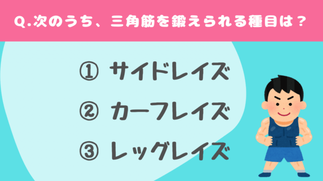 【クイズ】三角筋に関する問題