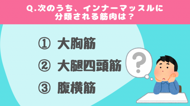 【クイズ】インナーマッスルに関する問題