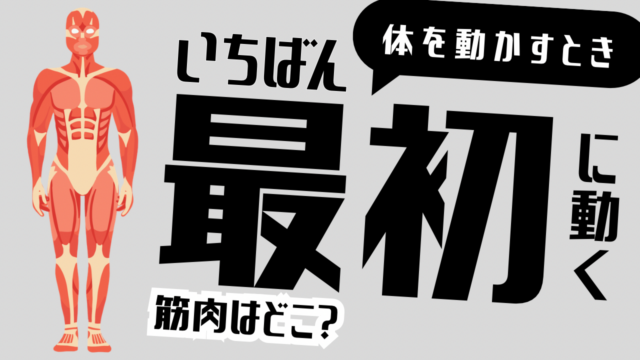 体を動かすとき「1番最初に動く筋肉」はどこ？