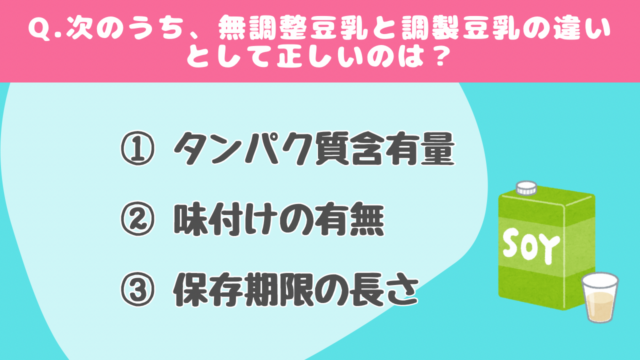 【クイズ】豆乳に関する問題