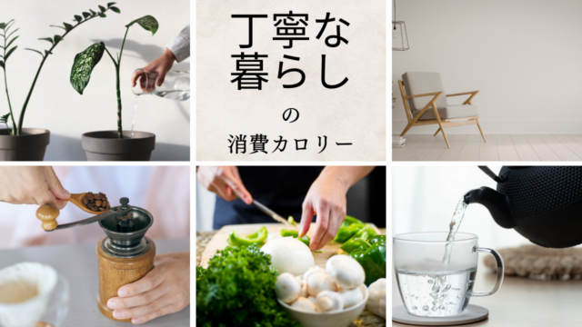 「#丁寧な暮らし」の消費カロリー
