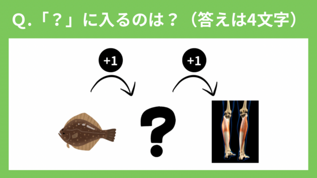 【謎解き】フィットネスなぞなぞ#9「soleus」