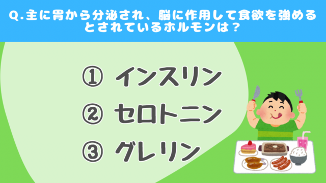 【クイズで学ぶ】食欲（中級）