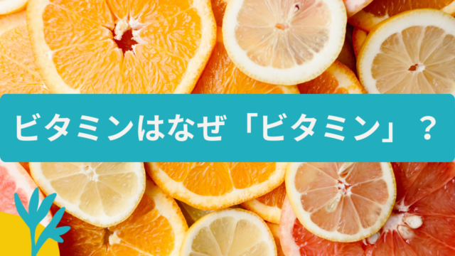 ちゃんと化学名があるのに、ビタミンはなぜ「ビタミン」？